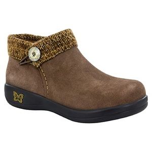 Alegria Sitka Choco Gold Ankle Boots